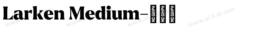 Larken Medium字体转换